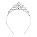 OUFO Crystal Tiara for Girls Sliver Flower Rhinestone Crowns Royal Hair Jewelry Decor Vintage Wedding Tiaras Princess Headband Birthday