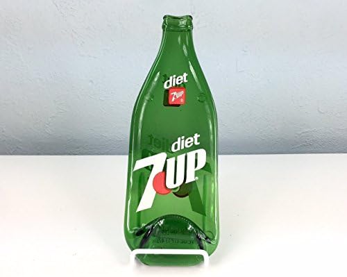 Vintage Upcycled Bottle Diet 7 Up Melted Bottle Spoon Rest / Kitchen Decor / Recycled Upcycled Glass Bottle / Teacher Gift / Melted Soda Bottle
