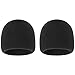 Foam Microphone Windscreen- Aedor Quality Sponge Mic Cover as a pop filter for Blue Yeti, Yeti Pro Condenser Microphones 2 Pack (Black)
