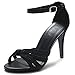 Ollio Women's Shoe High heel Glitter Ankle Strap Sandal