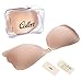 Colleer Reusable Invisible Strapless Self Adhesive Backless Silicone Bra(D,Wing Nude)