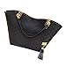 Keral Women Shopping Tote Shoulder Bag PlaidBlack