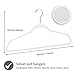 SUPJOO Premium Velvet Hangers Rose Gold Swivel Hooks - Felt Hangers-HeavyDuty Non Slip Sturdy Suit Hangers-Space Saving Clothes Hangers 50 Pack for Skirts Coats (White)
