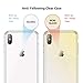 RANVOO Clear iPhone Xs Max Glass Case, Hard 10H Tempered Glass Back [Never Yellows] + Premium Silicone Bumper [Non Slip] Full Protective Transparent Cover for iPhone Xs Max 6.5 inch, Crystal Clear