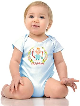 Sagittarius Design - 100% Cotton - Funny Cute Baby Onesie Unisex - Very Comfortable and Soft Material - to Keep Your Baby Feel Like He Still in The Stomach (18 Months, Light Blue)