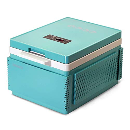 TJZY Car Refrigerator-12L Silent Dual-Core Mini Fridge Cooler and Warmer,Car and Home Use/Cyan