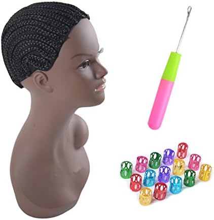 Urqueen Braided Wig Caps Crochet Cornrow Cap For Easier Sew In Caps For Making Wig Glueless (Adjustable Medium Size Crochet Wig Cap)