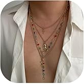 Riymusry Sexy Crystal Necklace for Women,Statement Cross Pendant Clavicle Chain,Summer Neck Chain Jewelry,Wedding Bridal Layered Crystal Body Chain