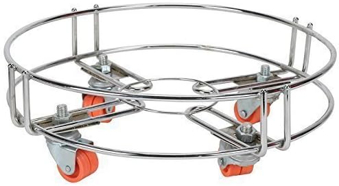 ONCEMORE by Stainless Steel Gas Trolly/Lpg Cylinder Stand Trolley with Wheels (Silver)