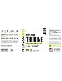 nutrabio 100% puro Taurine Powder – 500 gramos