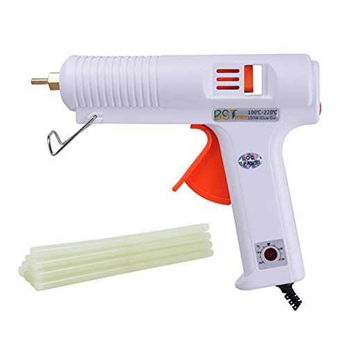 Hot Glue Gun, BSTpower 100W Full Size(not Mini) Glue Gun Kit with 10pcs Glue Sticks, High Temperature Melting Glue Gun for DIY Christmas Decoration/Gifts, Arts and Crafts, Home Quick Repairs,