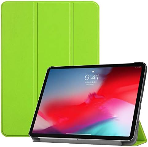 Premium Trifold Case for iPad Pro 11", Gylint Slim Fit Leather Smart Case with Rubber Back Cover [Apple Pencil Charging Supported] Compatible with iPad Pro 11" 2018 (Green)