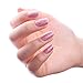 HIGH'S EXTRE ADHESION 20pcs Nail Art Transfer Decals Sticker Glitter Series The Cocktail Collection Manicure DIY Nail Polish Strips Wraps for Wedding,Party,Shopping,Travelling (Fuchsia)