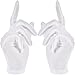Mudder 12 Pairs White Cosmetic Cotton Moisturizing Gloves Moisture Enhancing Hand Spa Gloves for Hands Care (23 cm)