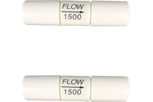 XINWOO 1/4" inch Quick Connector Fittings Flow Restrictor for RO Water purifiers Reverse Osmosis Systems (2 Pack,1500CC-500/600GPD)