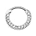 Septum Piercing Clicker Pave Crystal Clear Gems 16G
