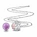 EUDORA Harmony Bola Summer Flower 20mm Musical Chime Pendant 30 inches Necklace Prayer Ball