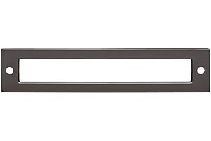 Top Knobs - TK925AG - Hollin Backplate - Ash Gray - Lynwood Collection