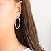 4 Pairs Dainty Hoop Earrings Set Lightweight Earrings Hypoallergenic Surgical Stainless Steel Nickel Free Circle Fashion Gifts for Women Mom & Girls Men 40-70mm