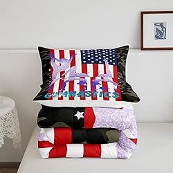 Gymnastics Comforter Set Full American Flag