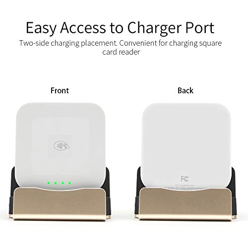 Square Card Reader Charger Dock, Boomba Charging Station Compatible with Square Card Reader (Gold)