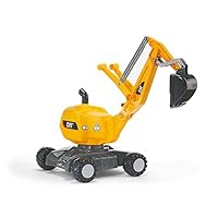 rolly toys CAT Construction Ride-On: 360-Degree Excavator/Shovel Digger, Youth Ages 3+