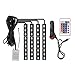 Car LED Strip Interior Light Kit Under Dash Lighting YITAMOTOR Atmosphere Neon Lights, 16 Colors 36 LED 5050 SMD Multicolor RGB Wireless IR Remote Control, 4pcs, Waterproof, DC 12V