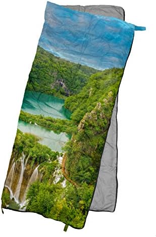 REVALCAMP Lightweight Sleeping Bag - Waterfall-2 - Indoor & Outdoor use. Great for Kids, Teens & Adults. Ultra Light and Compact Bags are Perfect for Hiking, Backpacking, Camping & Travel.