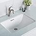 KRAUS Elavo 21-inch Rectangular Undermount White Porcelain Ceramic Bathroom Sink with Overflow, KCU-241
