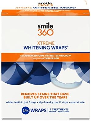 Smile 360 Xtreme Teeth Whitening Wraps, 7 Day Treatment, 14 Count