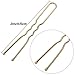 eBoot 100 Pack of U Shaped Hair Pins Bun Hair Pins with Box and Storage Bag, Golden (5 cm/ 2 Inches)