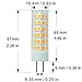 Gy6.35 LED bulb 6W 120V, 55W equivalent halogen bulb, warm white 3000K dimmable, used for cabinet light bulbs, crystal lamp, chandelier, wall lamp, table lamp lighting (pack of 5)