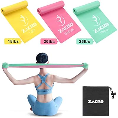 Zacro Bandas Elasticas Fitness 3 Pcs, 1.8M Banda de Resistencia de ...