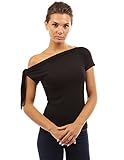 PattyBoutik Women's Tied One Shoulder Short Sleeve Top