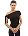 PattyBoutik Women's Tied One Shoulder Short Sleeve Top
