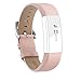 POY Replacement Bands Compatible for Fitbit Alta and Fitbit Alta HR, Genuine Leather Wristbands, Pink