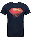 Official Superman Man of Steel Textured Men's T-Shirt (XL)