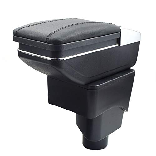For Ford Ecosport 2013-2017 Car Center Console Armrest Storage Box Accessories With Cup Holder And Removable Ashtra Black