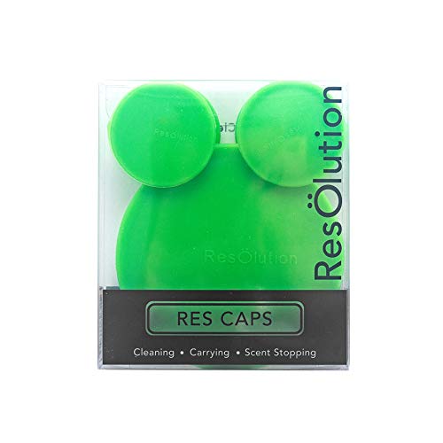 ResOlution Caps Universal Caps for Cleaning, Storage, and Odor Proofing Glass Water Pipes/Rigs and More - Green