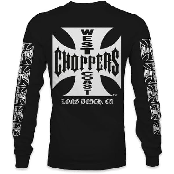 Amazon.com: West Coast Chopper Motorcycle T-Shirt Long Sleeve T