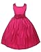 Sweet Kids Big Girls' Sleeveless Rolled Flower Waistband Flower Girl Dress