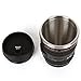 Mango Spot Best Camera Lens Thermos Stainless Steel Cup/ Mug for Coffee or Tea, Black with Thumb Slider Lid