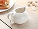 Jusalpha White fine china butterfly enbossed 3 piece teapot and creamer set (Teapot creamer set)
