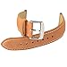 WOCCI 22mm Vintage Leather Watch Band for Men and Women, Silver Buckle (Tan)
