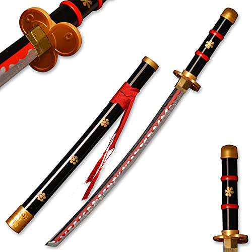 KOGUMA Una pieza Roronoa Zoro Cosplay Madera Yama Enma Espadas Réplica Props 40.7 in (Púrpura KOGUMA Una pieza Roronoa Zoro Cosplay Madera Yama Enma Espadas Réplica Props 40.7 in (Púrpura