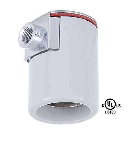 B&P Lamp Edison Size Porcelain Socket with Side Outlet