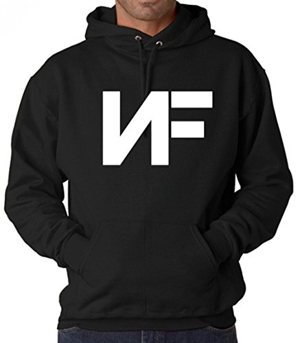 NF Rapper Design Hoodie (Red Logo, Medium)