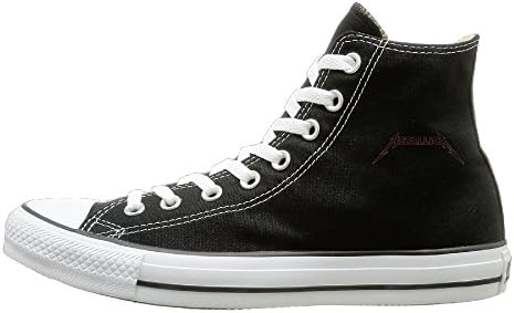 Black Metallica Logo Canvas Shoes For Men Women High Top Canvas Sneakers 39