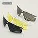 Polarized Army Sunglasses Ballistic Military Goggles Men Frame 3/4 Lens Combat War Game Eyeshields (Black, Polarized 4 Lens)