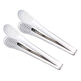BBOLIVE Stainless Steel Cooking Tongs, Food Tastes Better With Metal Cookware Serving Tongs, 1 Pair (9